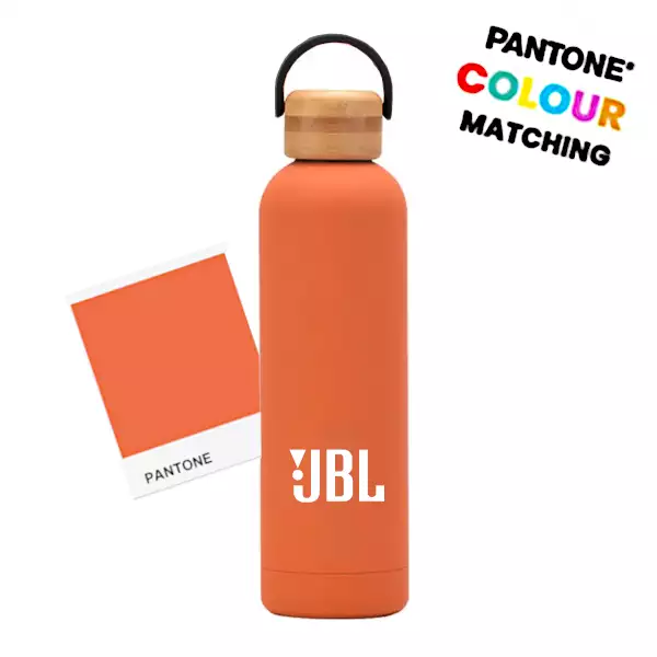 Pantone Matched Bottle with a secure screw top cap